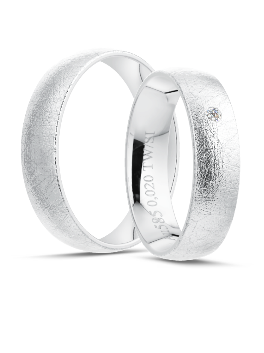 Klassische Trauringe in Weißgold, Brillanten, 333er Gold, 375er Gold, 585er Gold, 750er Gold