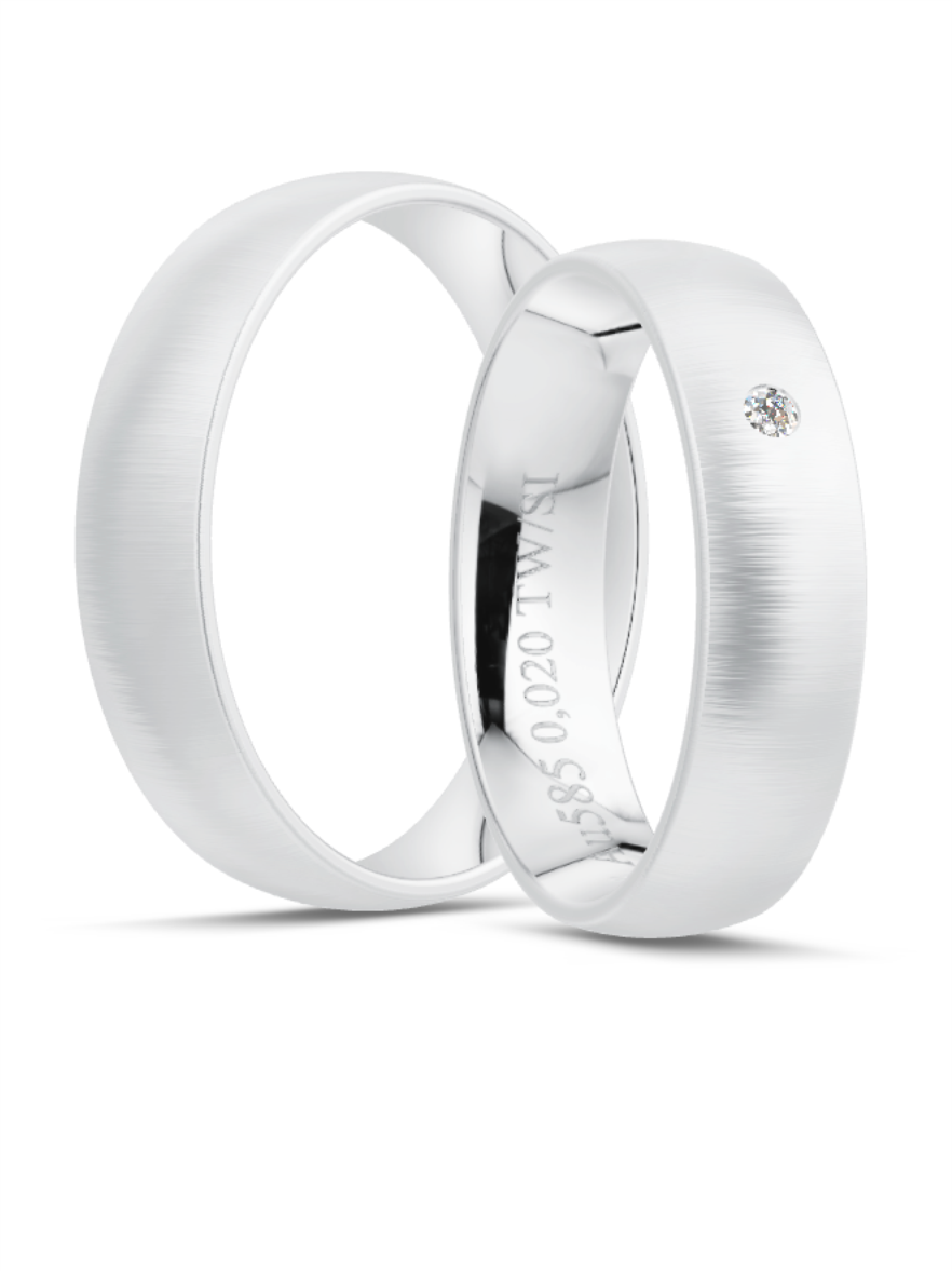 Klassische Trauringe in Weißgold, Brillanten, 333er Gold, 375er Gold, 585er Gold, 750er Gold