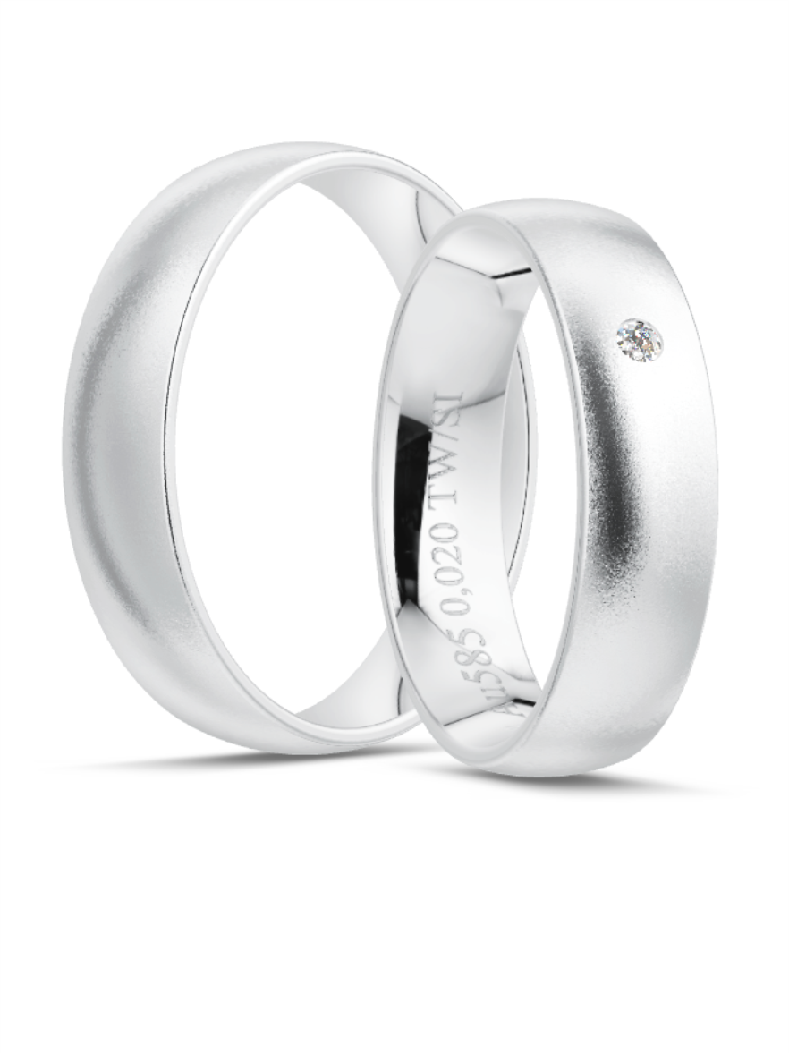 Klassische Trauringe in Weißgold, Brillanten, 333er Gold, 375er Gold, 585er Gold, 750er Gold