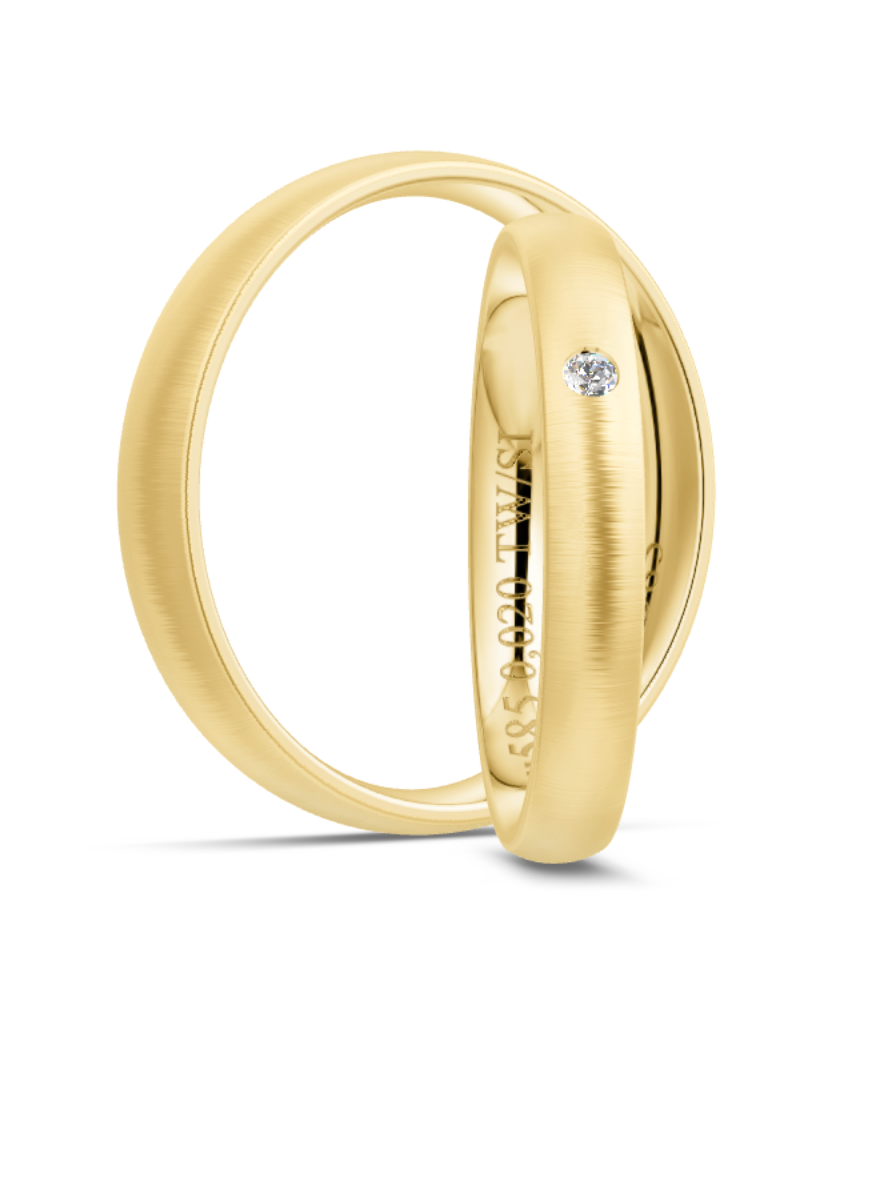 Klassische Trauringe in Gelbgold