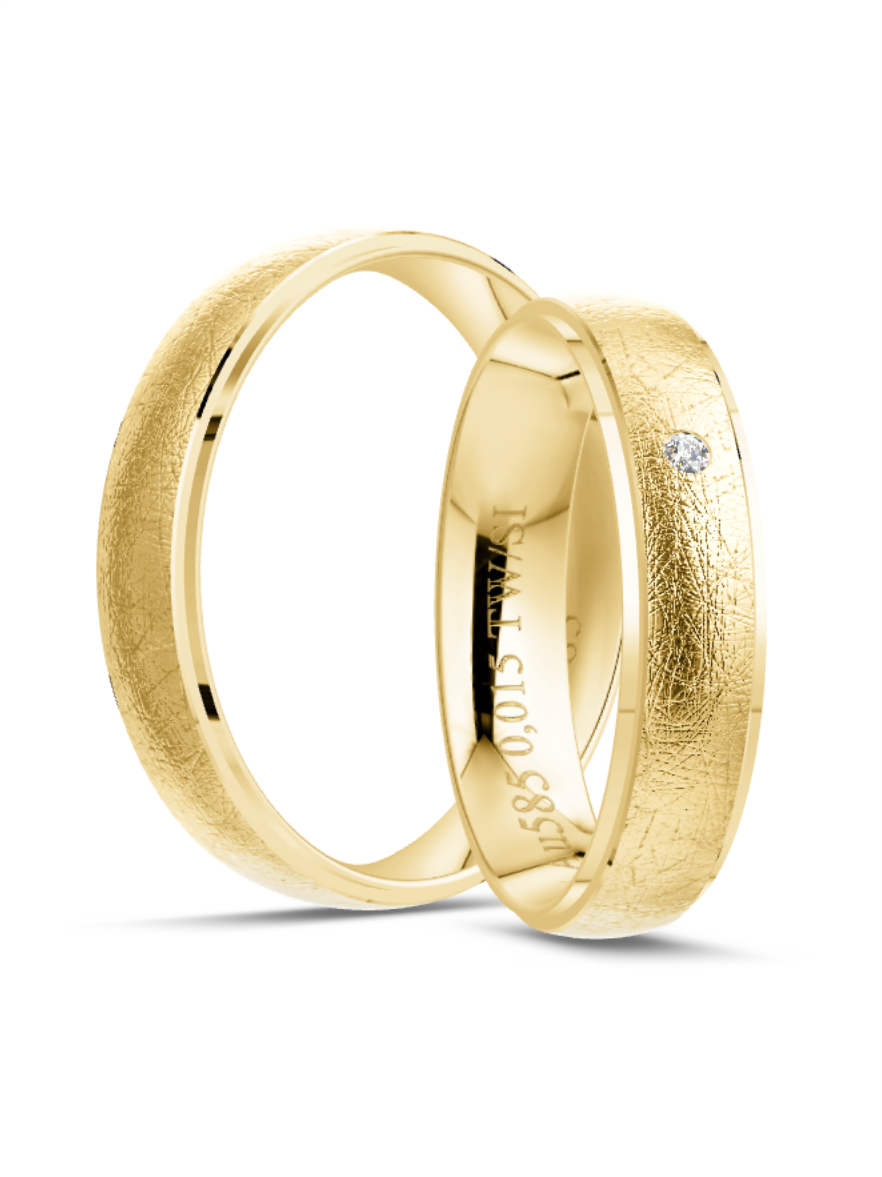 Klassische Trauringe in Gelbgold