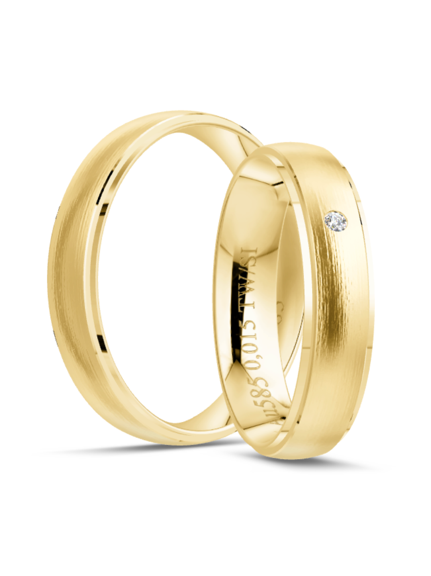 Klassische Trauringe in Gelbgold