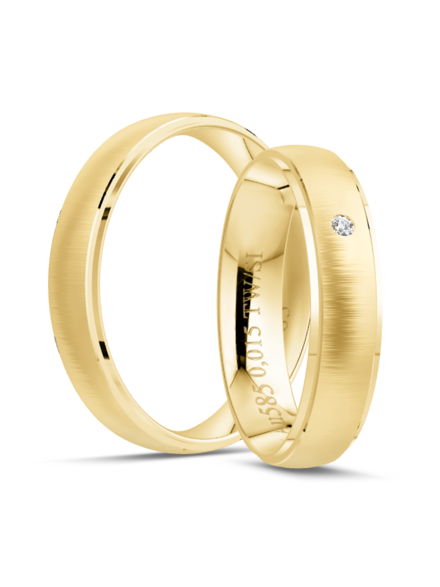 Klassische Trauringe in Gelbgold