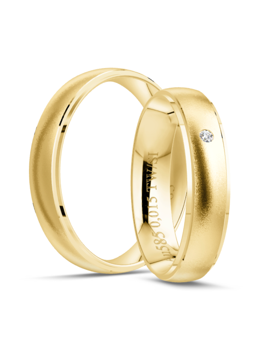 Klassische Trauringe in Gelbgold