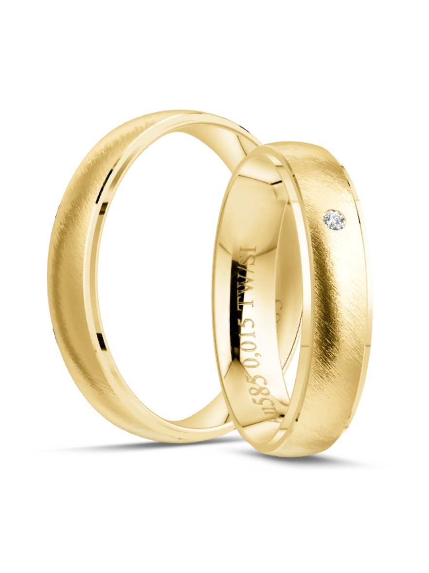 Klassische Trauringe in Gelbgold