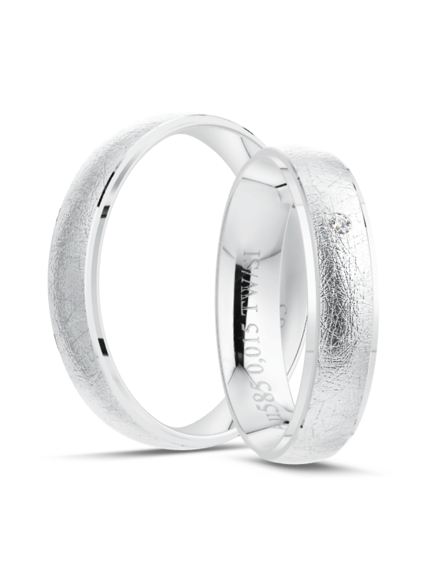 Klassische Trauringe in Weißgold