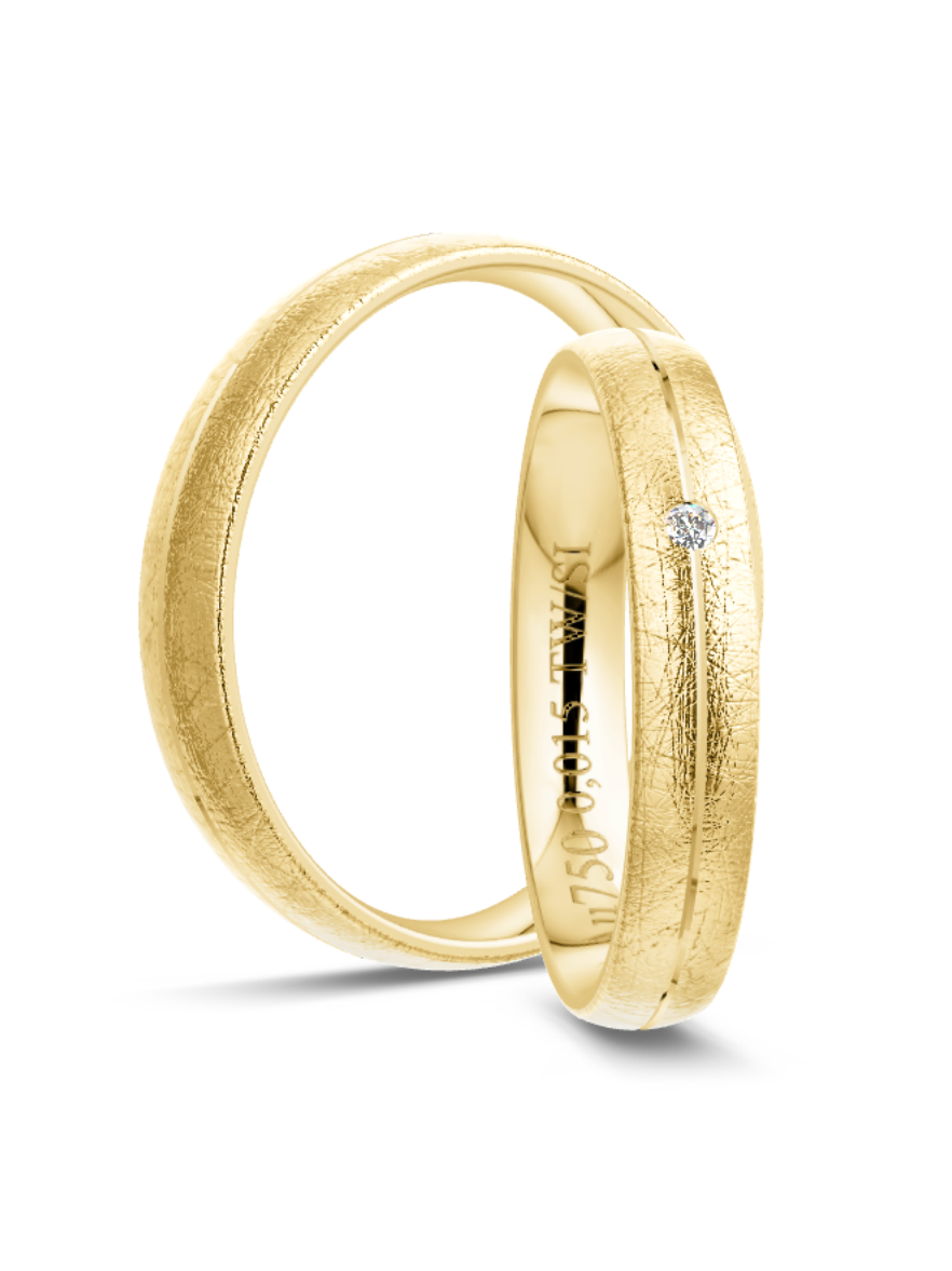 Klassische Trauringe in Gelbgold