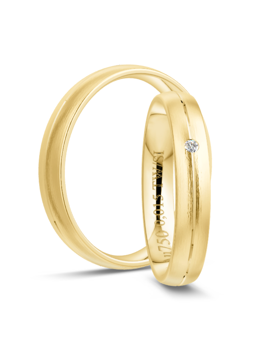 Klassische Trauringe in Gelbgold