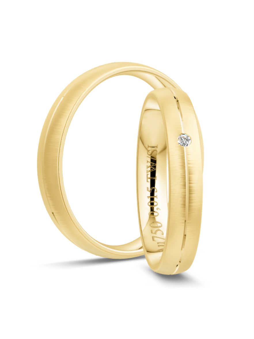 Klassische Trauringe in Gelbgold