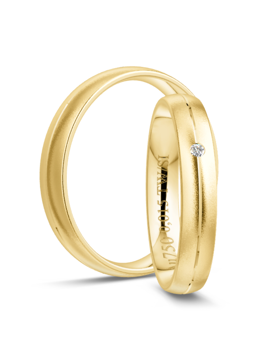 Klassische Trauringe in Gelbgold