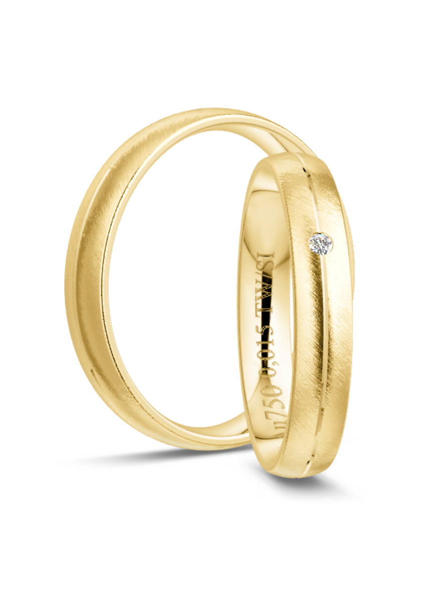 Klassische Trauringe in Gelbgold