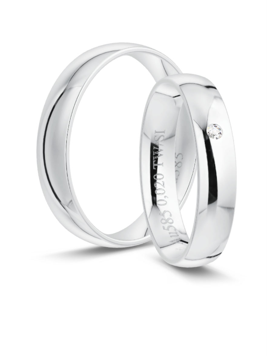 B111W - Klassische Eheringe